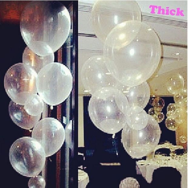 Transparent /& Clear Balloons For Weddings Birthday Anniversaries latex balloons