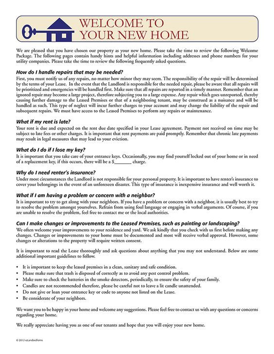 Tenant Welcome Letter EZ Landlord Forms work Pinterest - new bank welcome letter format Tenant Welcome Letter EZ Landlord Forms work Pinterest - new bank welcome letter format