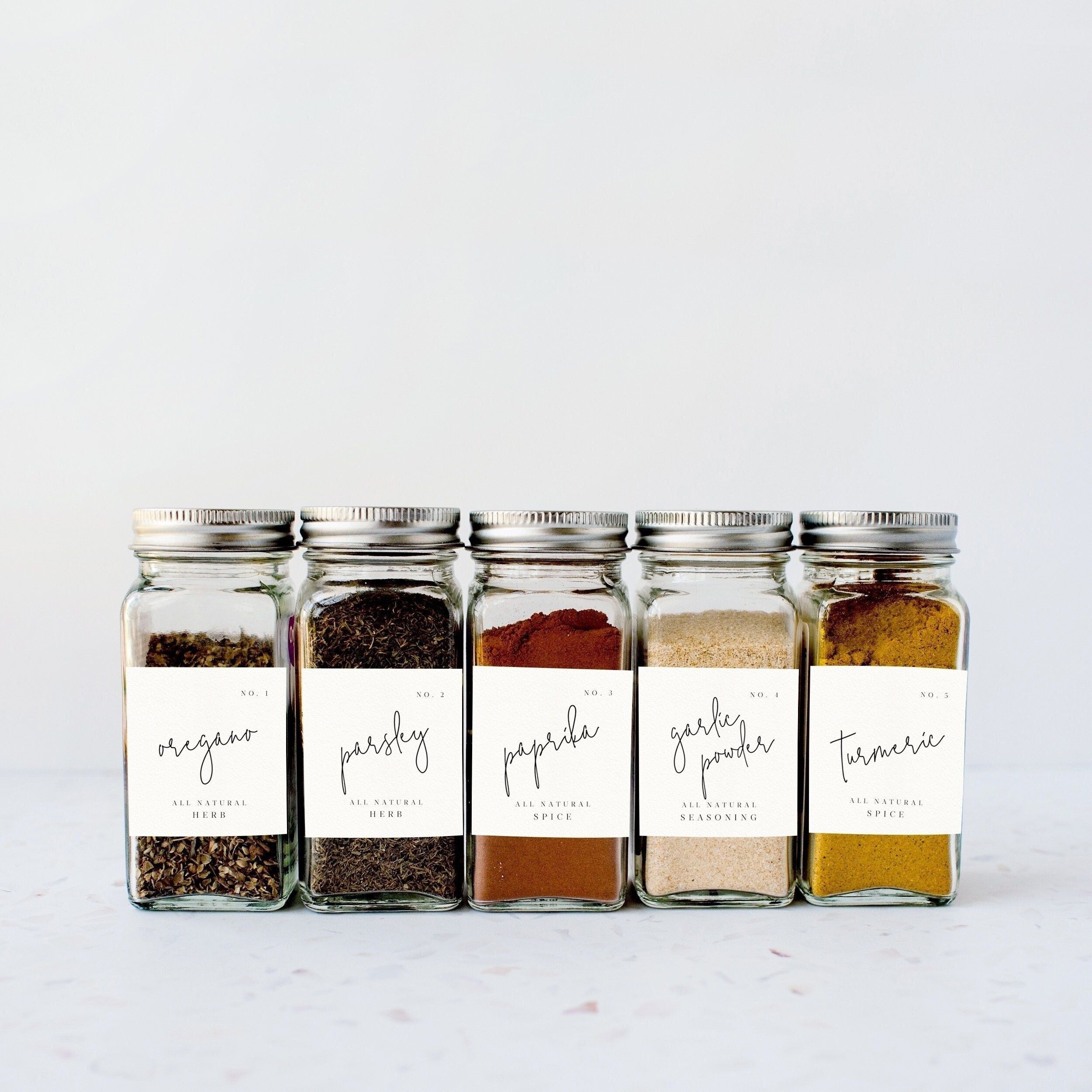 Editable spice jar labels template modern minimalist spice jar label Editable spice jar labels template modern minimalist spice jar label