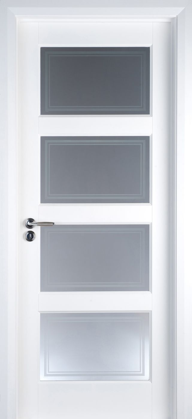 Contemporary 4 Lite Iseo Glass | Internal Door With Glass