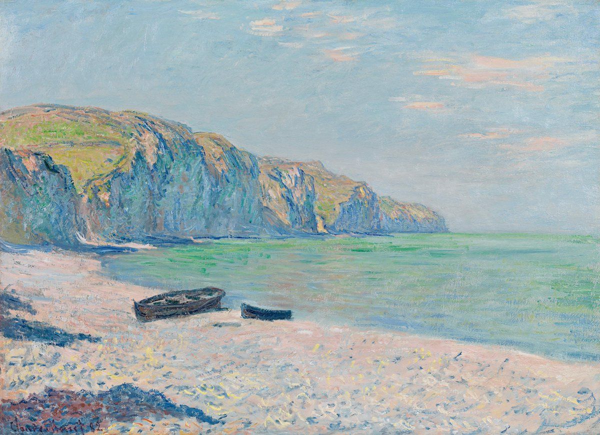 Beach and Cliffs at Pourville by Claude Monet 1882 Oil on Canvas ...