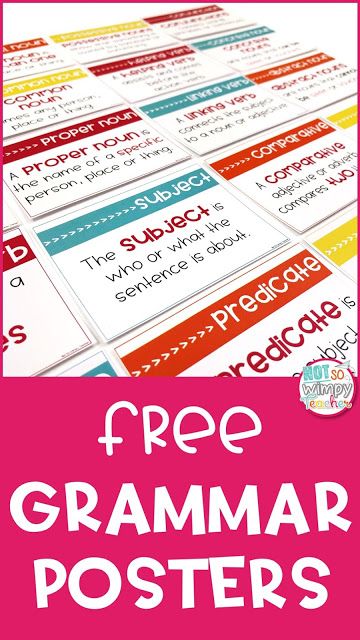 FREE Grammar Posters