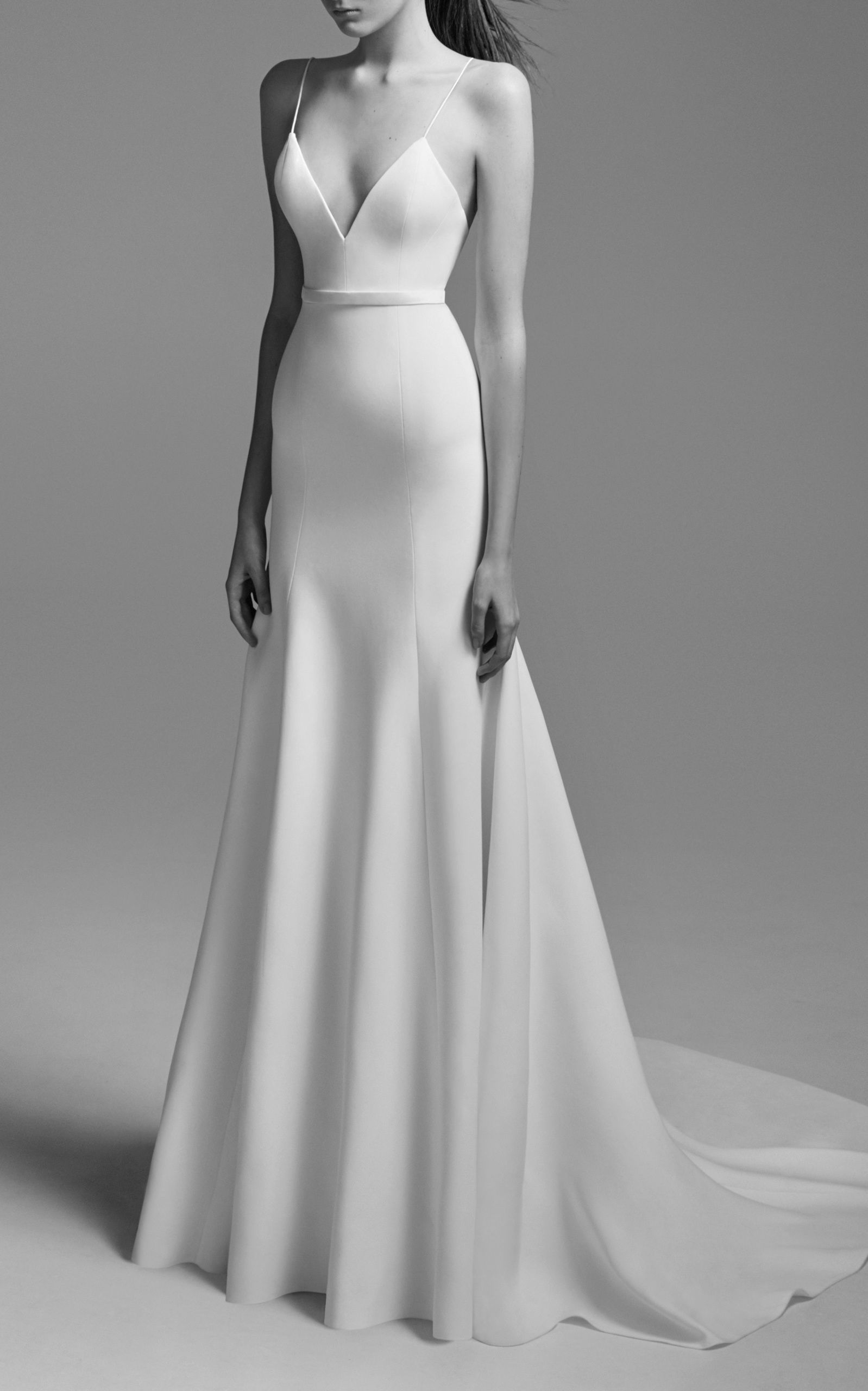 Vestido De Novia En Saten Con Forma De Trompeta Alex Perry Weddingdress Elbiseler Elbise Dugun Gelin Koleksiyonu