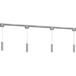 Ldm Kyno Tavolo Move Quattro Aufbau Round 2700K klar Led Pendelleuchte, schwarz glänzend, verchromtN #artdecointerior