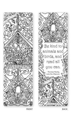 Spring Garden Coloring Bookmarks Set Of Bookmarks Spring Garden Coloring Bookmarks Set Of Bookmarks