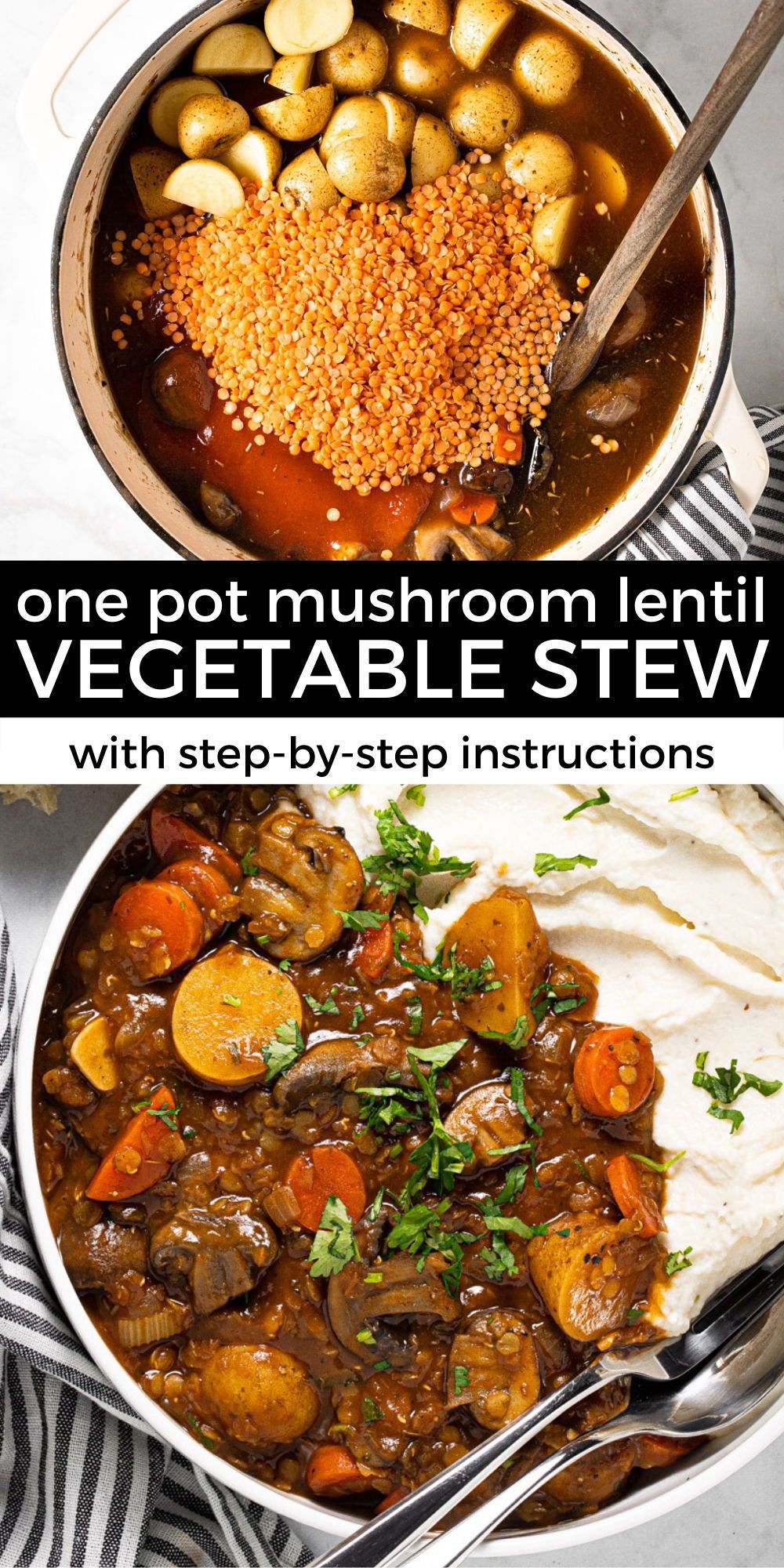 Hearty Vegan Lentil Mushroom Stew