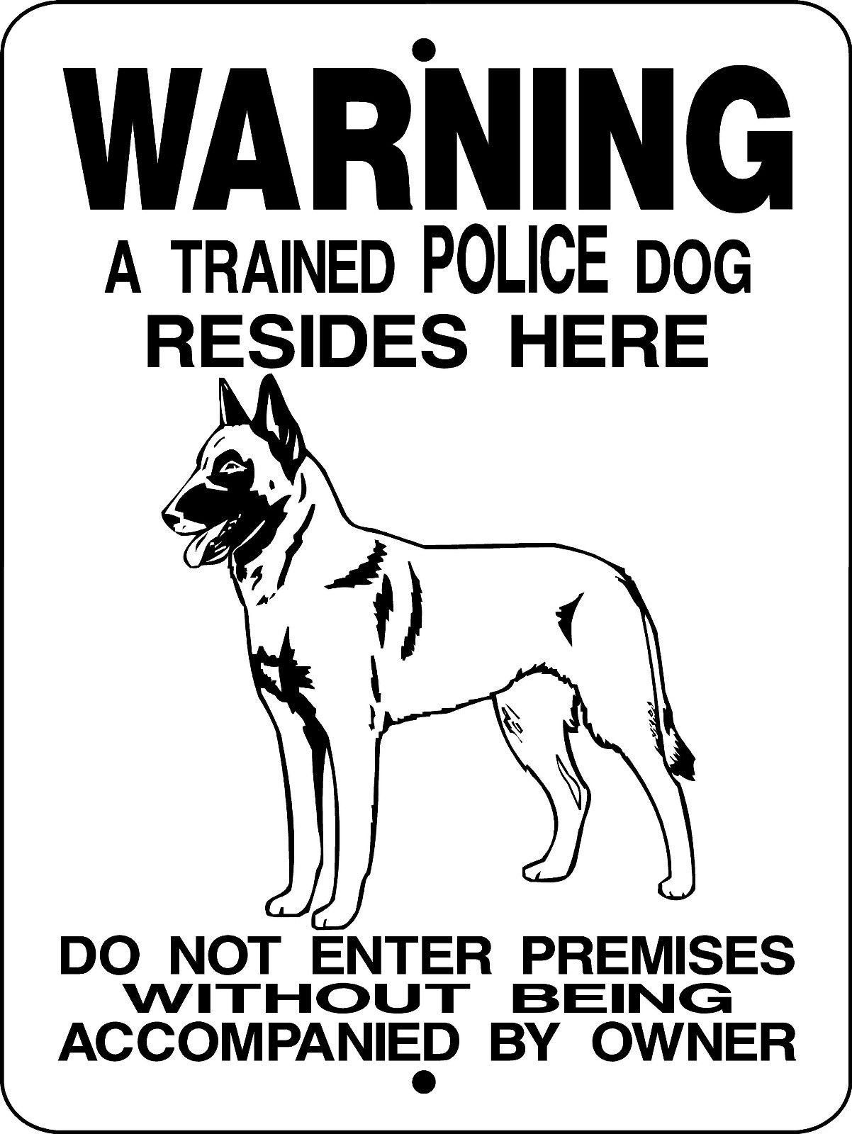 Belgian Malinos Aluminum Dog Sign 2258 Dog Signs Police Dogs