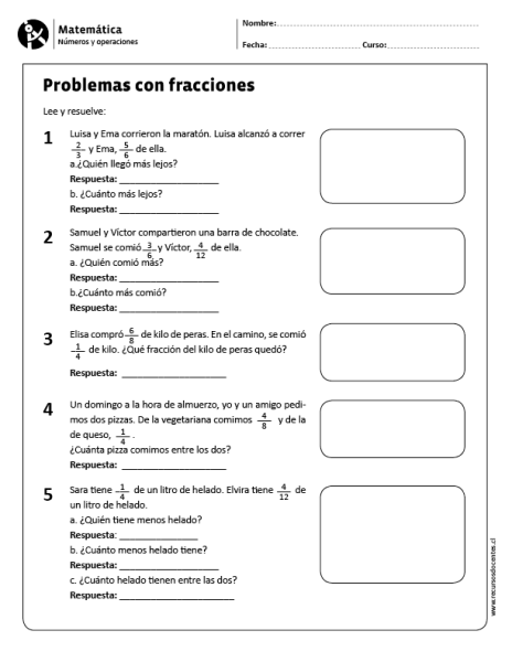Problemas con fracciones | Matemáticas | Mathematics, Teaching math ... Problemas con fracciones | Matemáticas | Mathematics, Teaching math ...