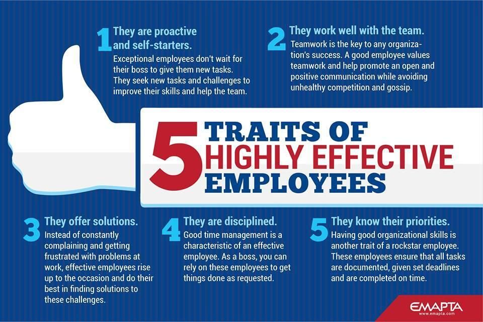 5 traits of highly effective employees to look for with your traits of good employees