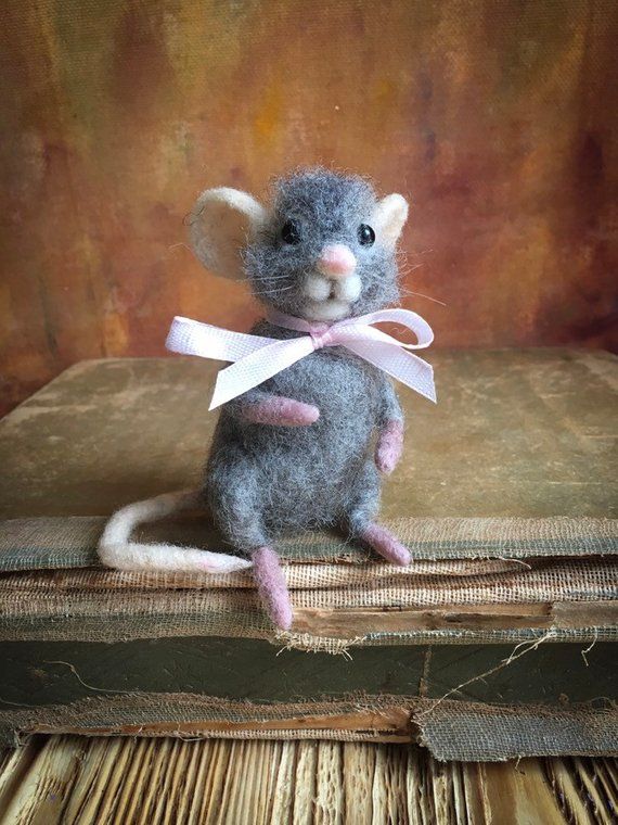 Miniatur-Maus-Geschenk, wenig Filzmaus. Muttertagsgeschenk #felttoys