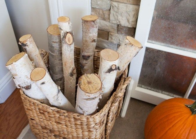 6 Birch Logs 6 / White Birch Decor / Birch Fireplace 6 Birch Logs 6 / White Birch Decor / Birch Fireplace