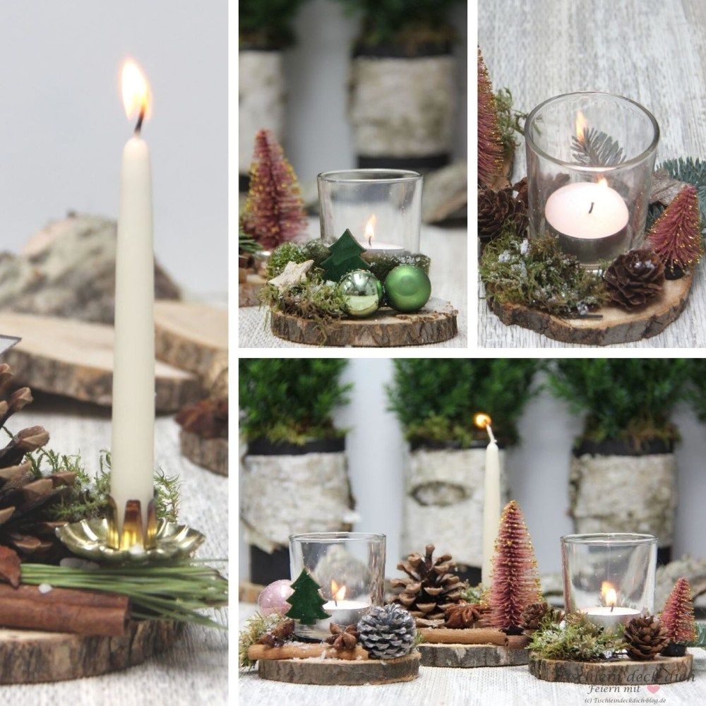 Winterdeko im Garten und ein kleines DIY mit Baumscheiben