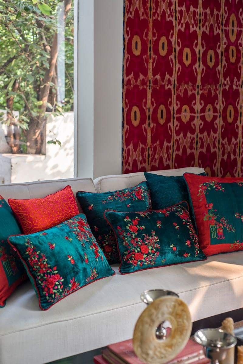 Velvet embroidered cushions by Good DIY Cushions Redskins pillows cotton