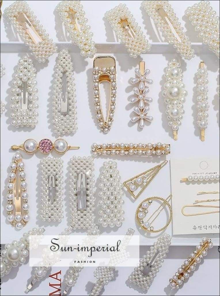 Fashion Women Pearl Hair Clip Hairband Comb Hair Pin Barrette Hairpin Headdress Fashion Women Pearl Hair Clip Hairband Comb Hair Pin Barrette Hairpin Headdress