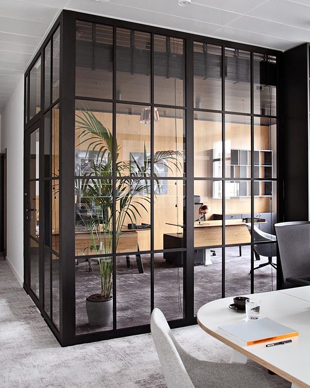 PB/STUDIO on Instagram: “Office interior design for a company producing various types of metal cladding materials. Perforated steel and copper details were…”