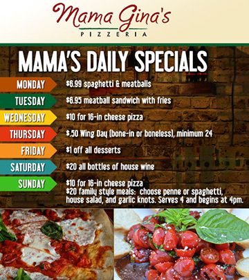 daily restaurant specials
