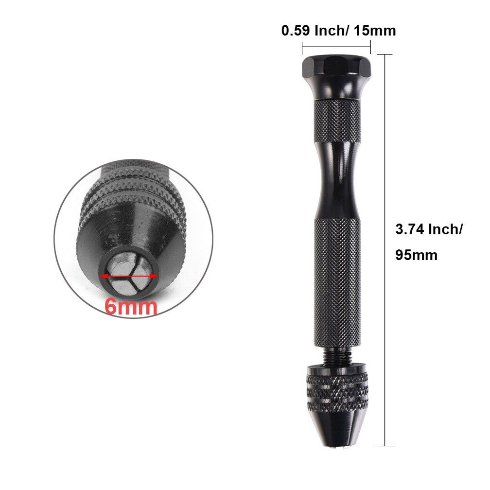 Bestgle Precision Pin Vise Hand Drill Set with 10 pcs Mini Micro Twist Drill for