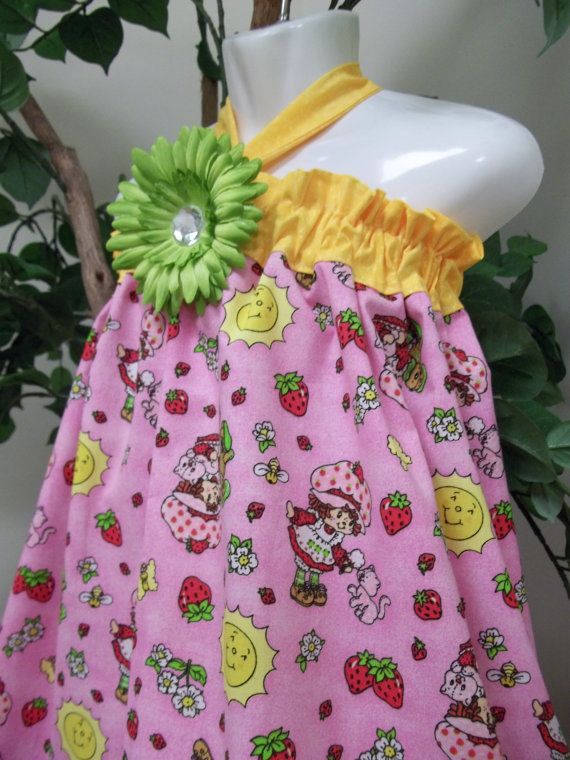 Strawberry shortcake dress halter Birthday Party by GinaBellas1, 38.50 Strawberry shortcake dress halter Birthday Party by GinaBellas1, 38.50