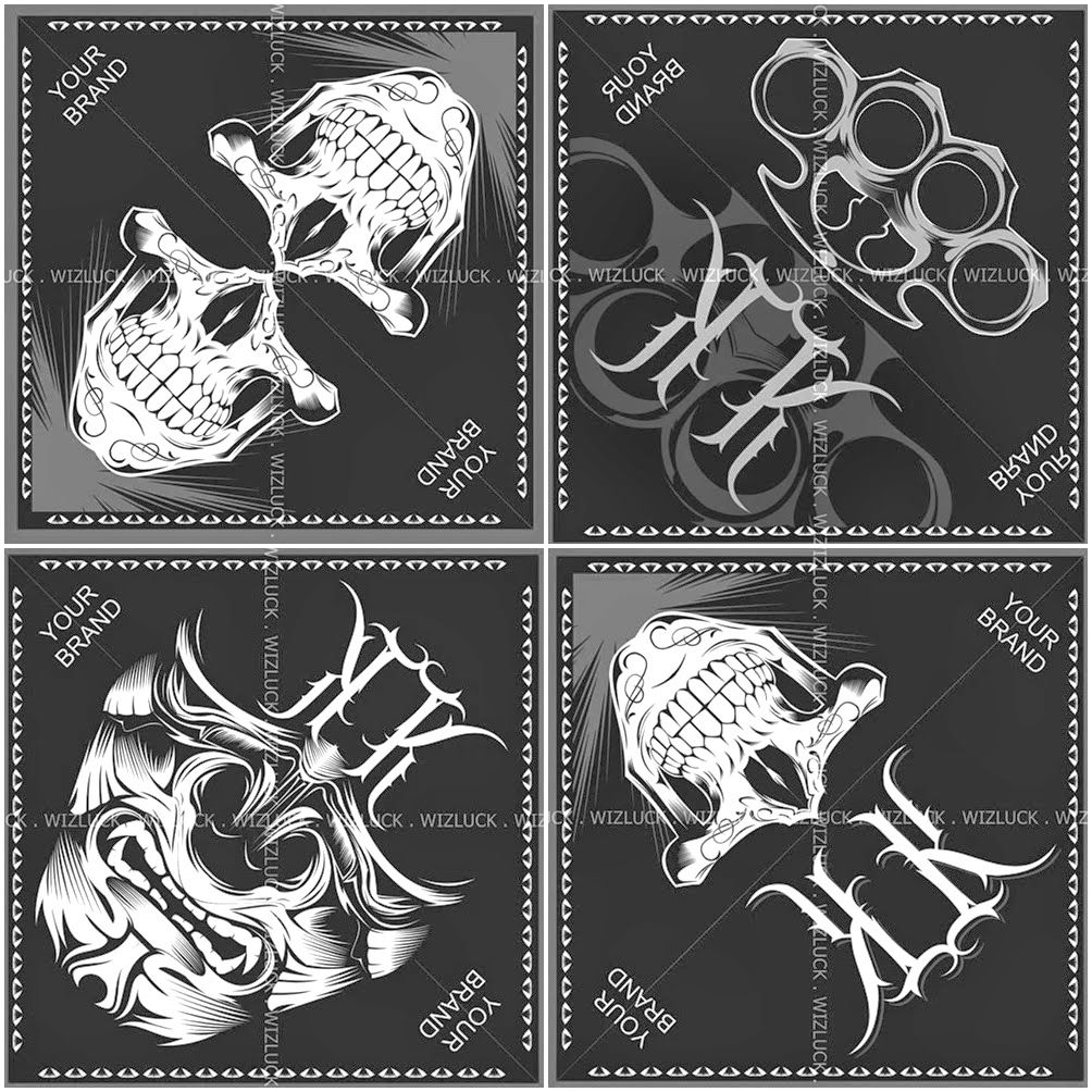 bandana design template wizluck artshop bandana design