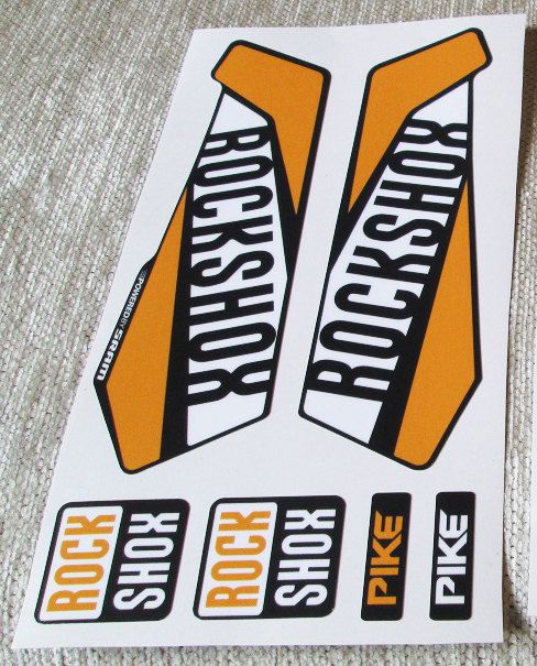 Rock Shox BOXXER 2017 Mountain Bike Cycling Decal Kit Sticker Adhesive Yellow