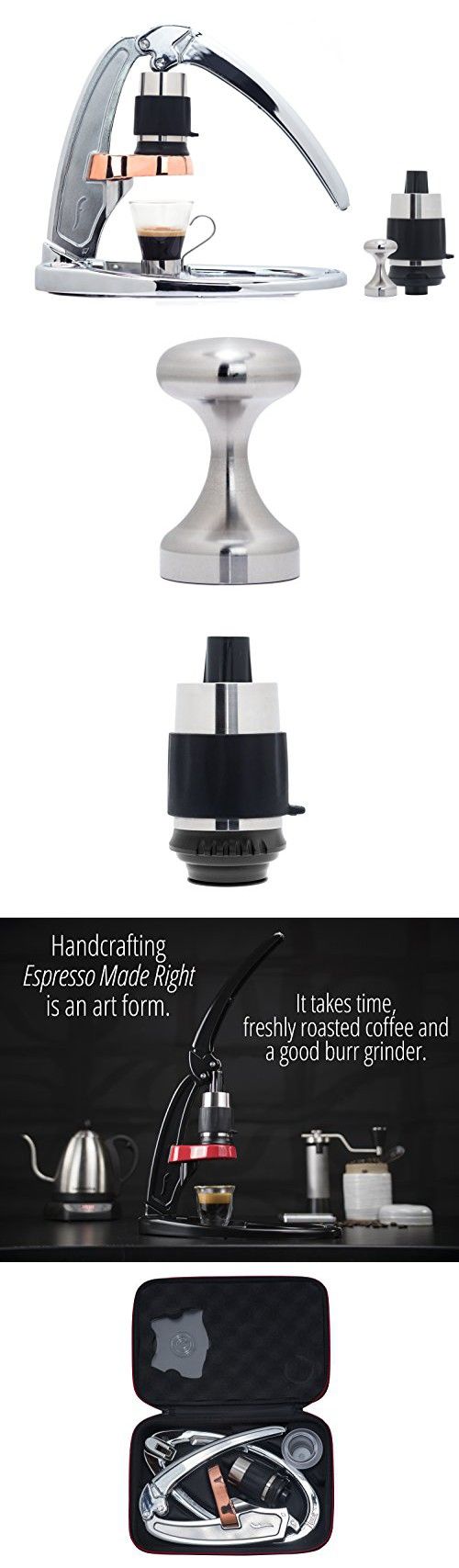 Flair Signature Espresso Maker Bundle chrome