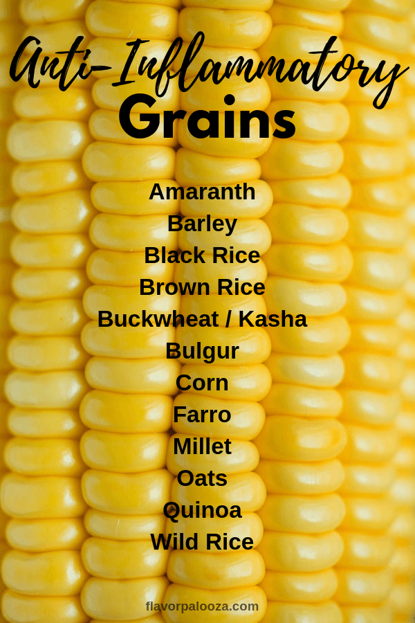 On an anti-inflammatory diet? Here's a complete list of anti-inflammatory grains to choose from. #antiinflammatorydiet #antiinflammatoryfoods #antiinflammatory | flavorpalooza.com Fitness Before After, Dieta Aip, Anti Inflammatory Foods List, Photo Food, New Energy, Korn, Best Diets, Food Lists, Weight Loss Plans