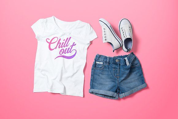 Download Girl's Crew Neck T-shirt Mock-up | Shirt mockup, Tshirt ...