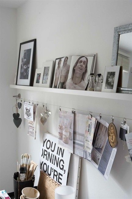 Use Ikea Photo Ledge Curtain Wire And Clips To Display Hang Your Use Ikea Photo Ledge Curtain Wire And Clips To Display Hang Your Favorite