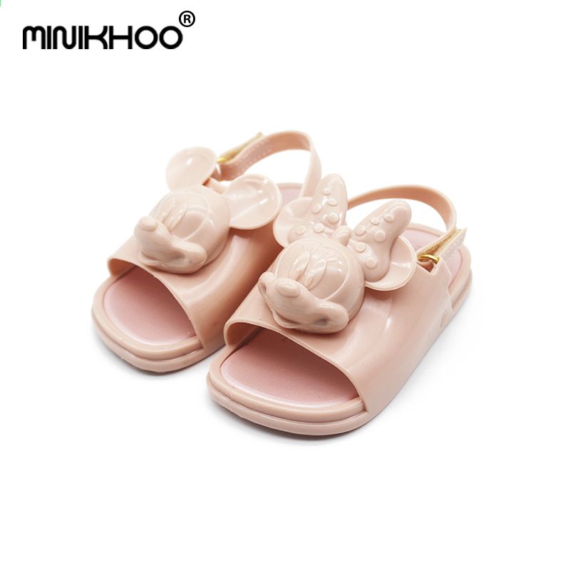 Mini Melissa 2018 3d Mickey Minnie Jole Ayakkabi Kiz Sandalet Yumusak Konfor Yuruyor Sandalet Melissa Kiz Sandalet Children Shoes Girls Sandals Jelly Sandals