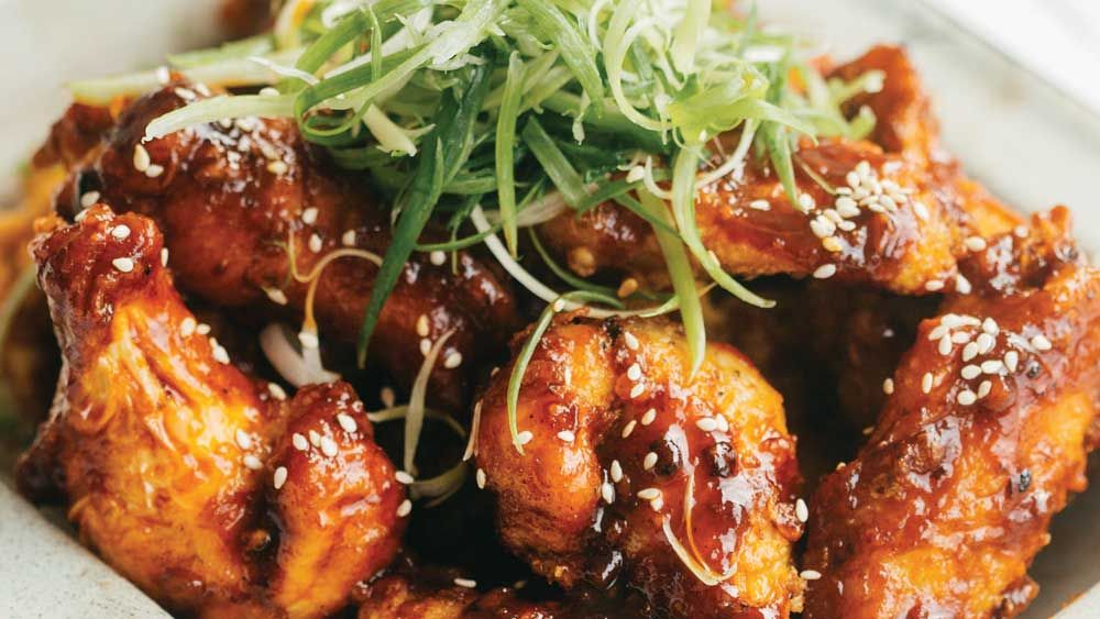 Spicy Korean fried chicken | Healthy butter chicken recipe ...