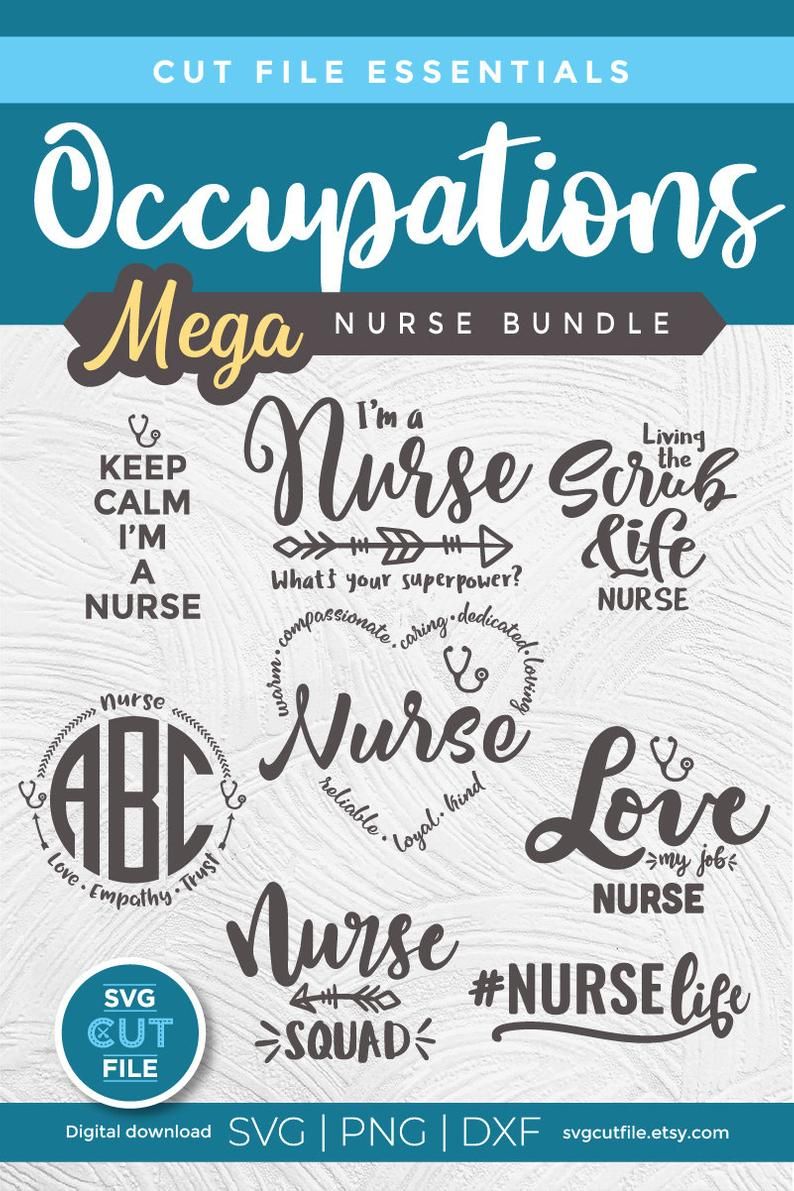 Download Nurse Svg Bundle Nurse Svg Nurse Appreciation Svg Nursing Etsy In 2020 Monogram Alphabet Svg Nurse PSD Mockup Templates