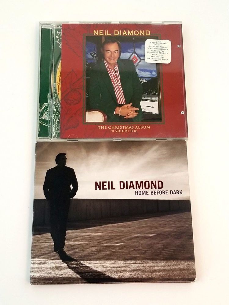neil diamond lot of 2 music cds home before dark the christmas neil diamond christmas album