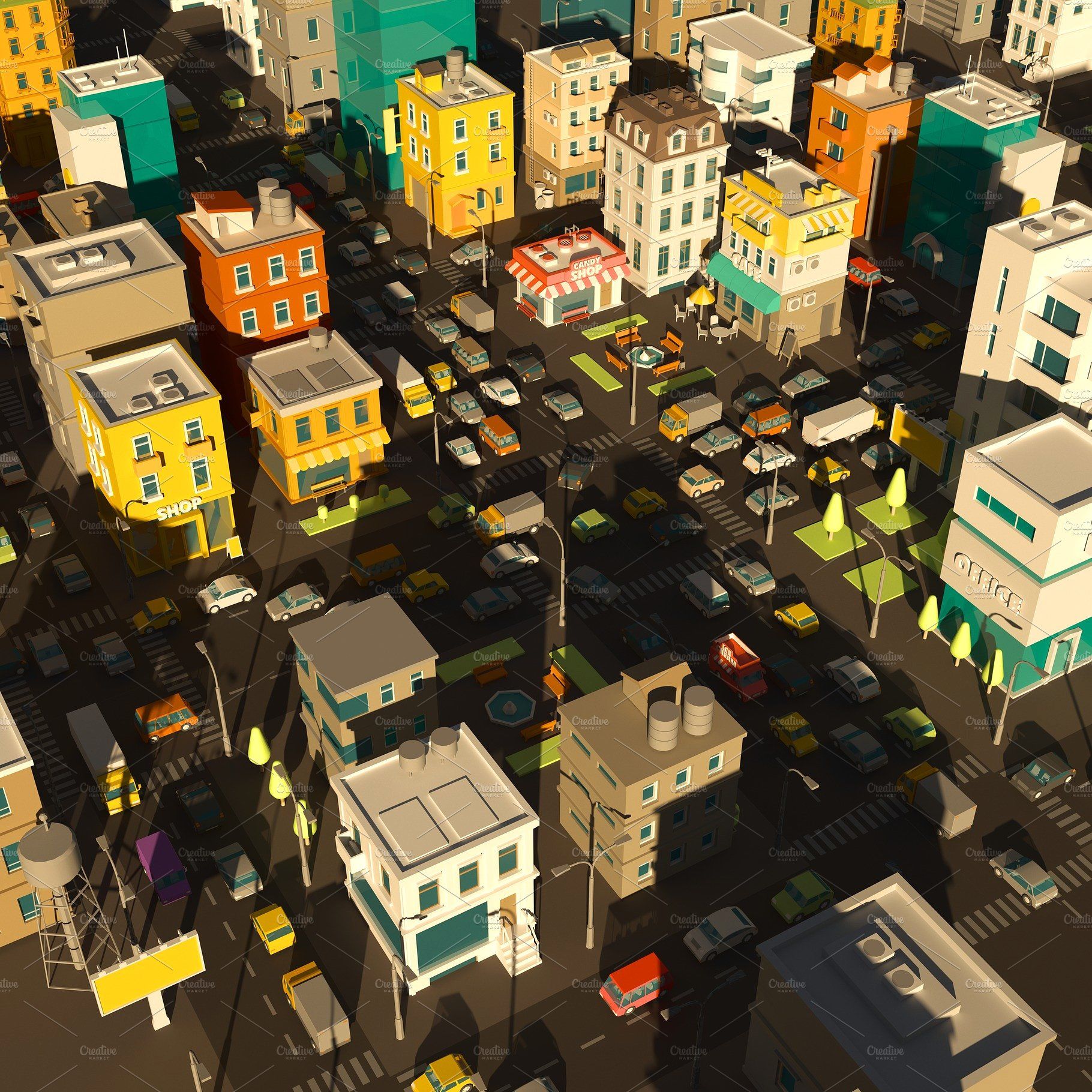 Cartoon City Street
