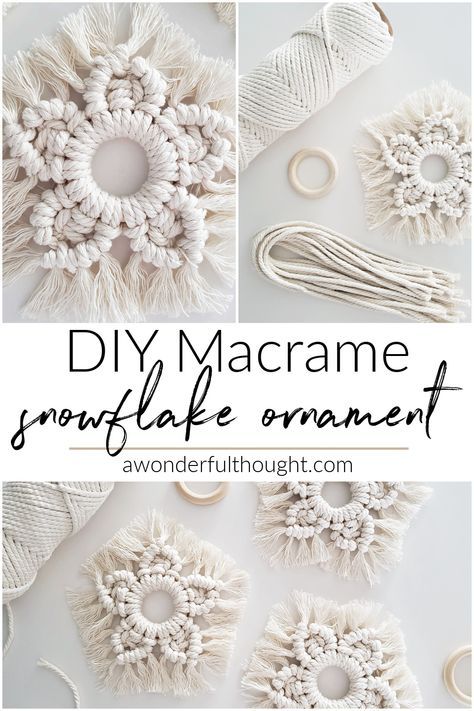 Macrame Snowflake Ornament