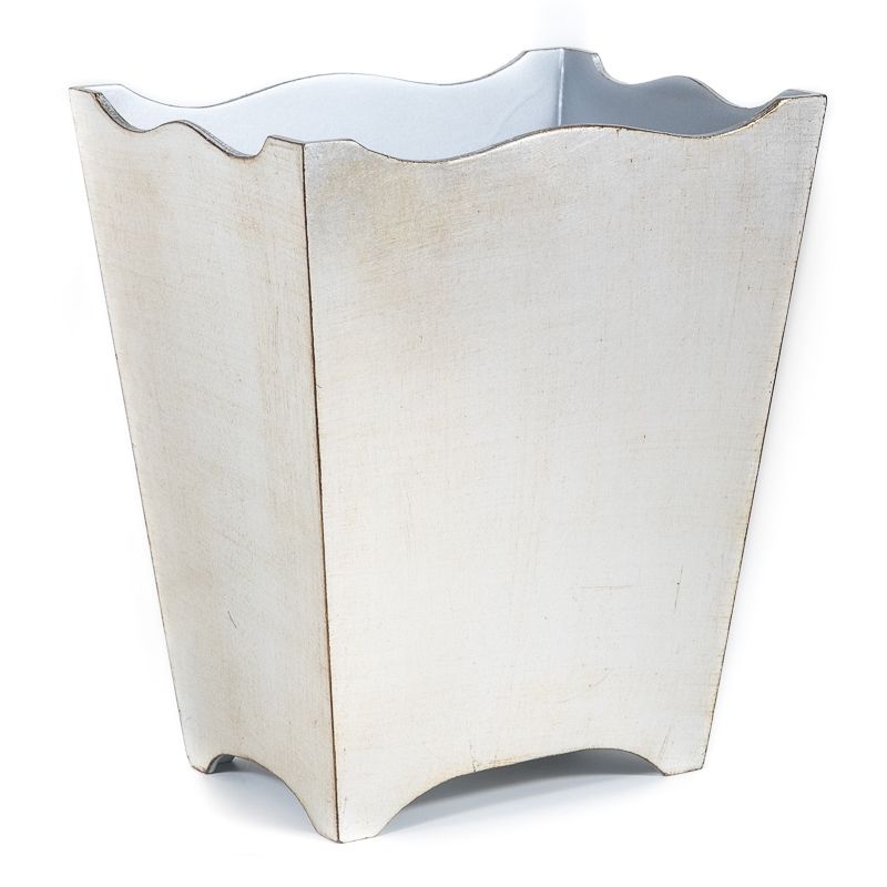 Brushed Silver Floine Waste Paper Bin And Room The Brushed Silver Bronze Floine Waste Paper Bin Is A Sumptuous And Decorative Basket That Adds Touch Of Style To Any