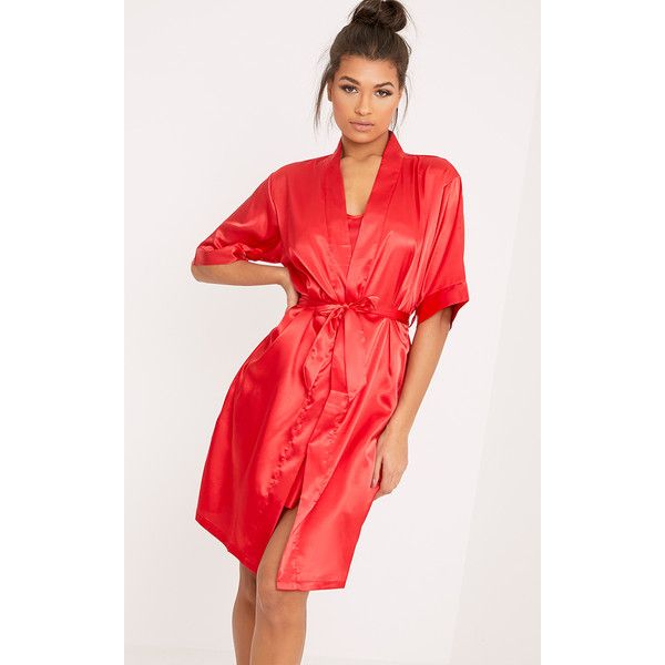 red satin nightshirt