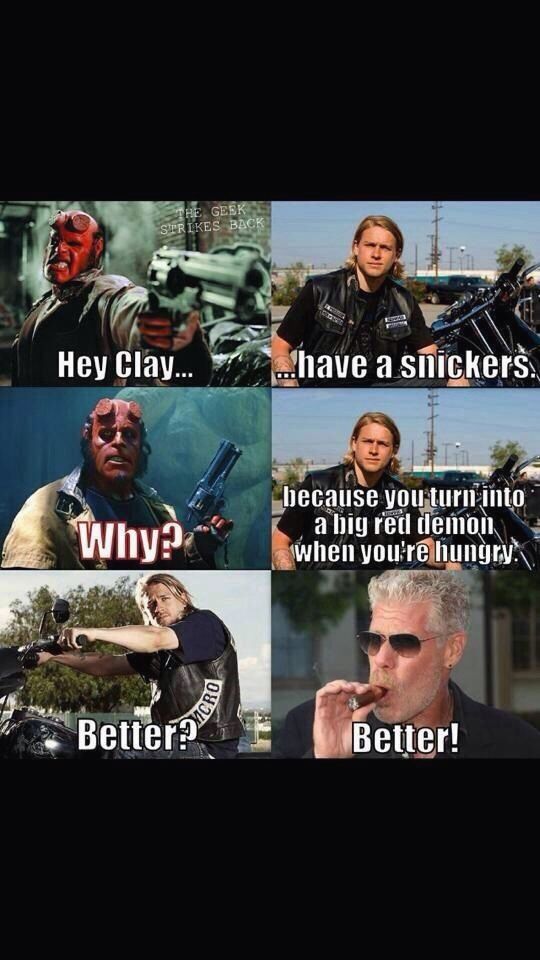 Pin by Rosaria Bettino on Sons of Anarchy Sons of anarchy memes, Sons