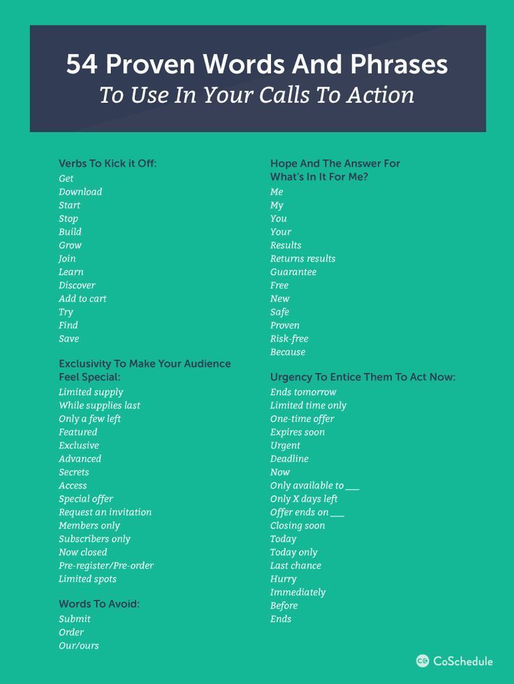 call to action examples in writing