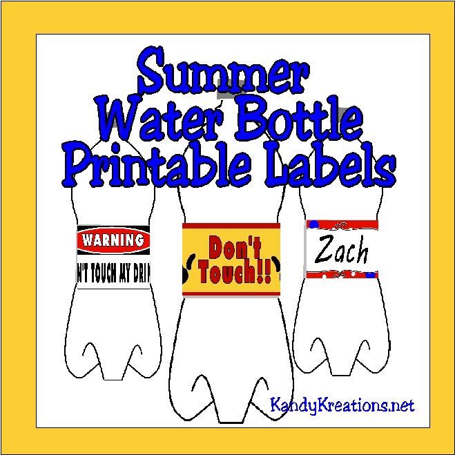 Summer Water Bottle Label Printables | Printable labels, Water bottle labels, Best water bottle