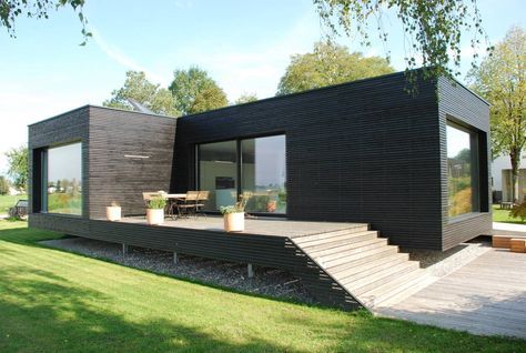 Une maison moderne préfabriquée où emménager dès demain - facade de maison moderne Une maison moderne préfabriquée où emménager dès demain - facade de maison moderne