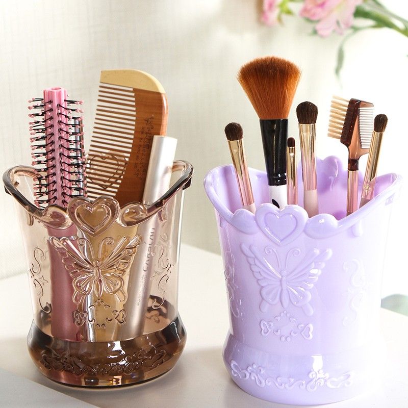Bakingchef Relief Retro Makeup Brush Cylinder Comb Storage Cases Bakingchef Relief Retro Makeup Brush Cylinder Comb Storage Cases Desktop Organizer Accessories Supplies Gear Stuff Product Lot In Bottles Jars
