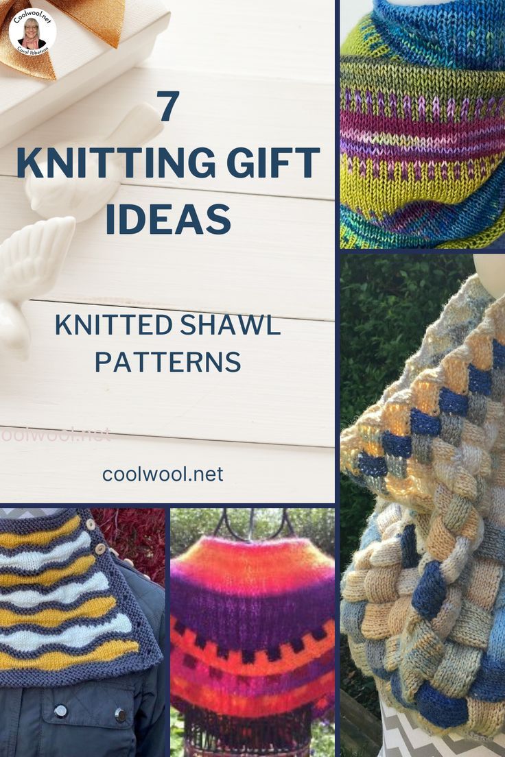 7 knitting gift ideas. knitting patterns for shawls Shawl Scarf Pattern, Shawl Knitting Patterns, Handmade Gifts For Friends, Handmade Bags, Crochet Kit, Knit Crochet, Knitted Shawls, Knitted Scarf, Modern Crochet