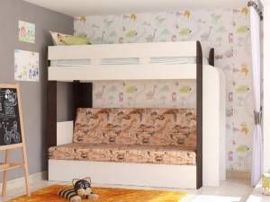Кровать двухъярусная Карамель 75 венге ткань савана купить Bunks, Bunk Beds, Furniture, Home Decor, Decoration Home, Loft Beds, Room Decor, Home Furnishings, Home Interior Design