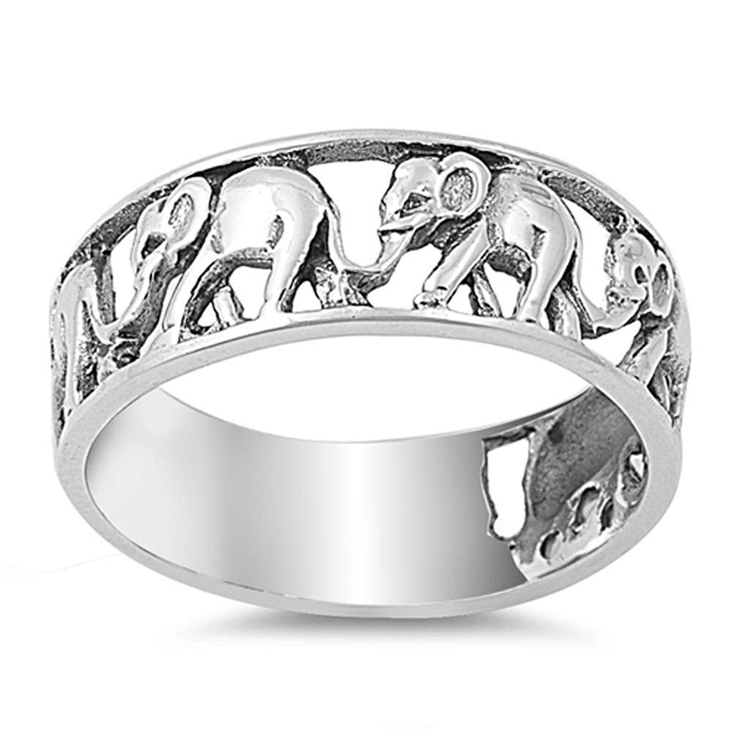 Plain Elephant .925 Sterling Silver Pendant