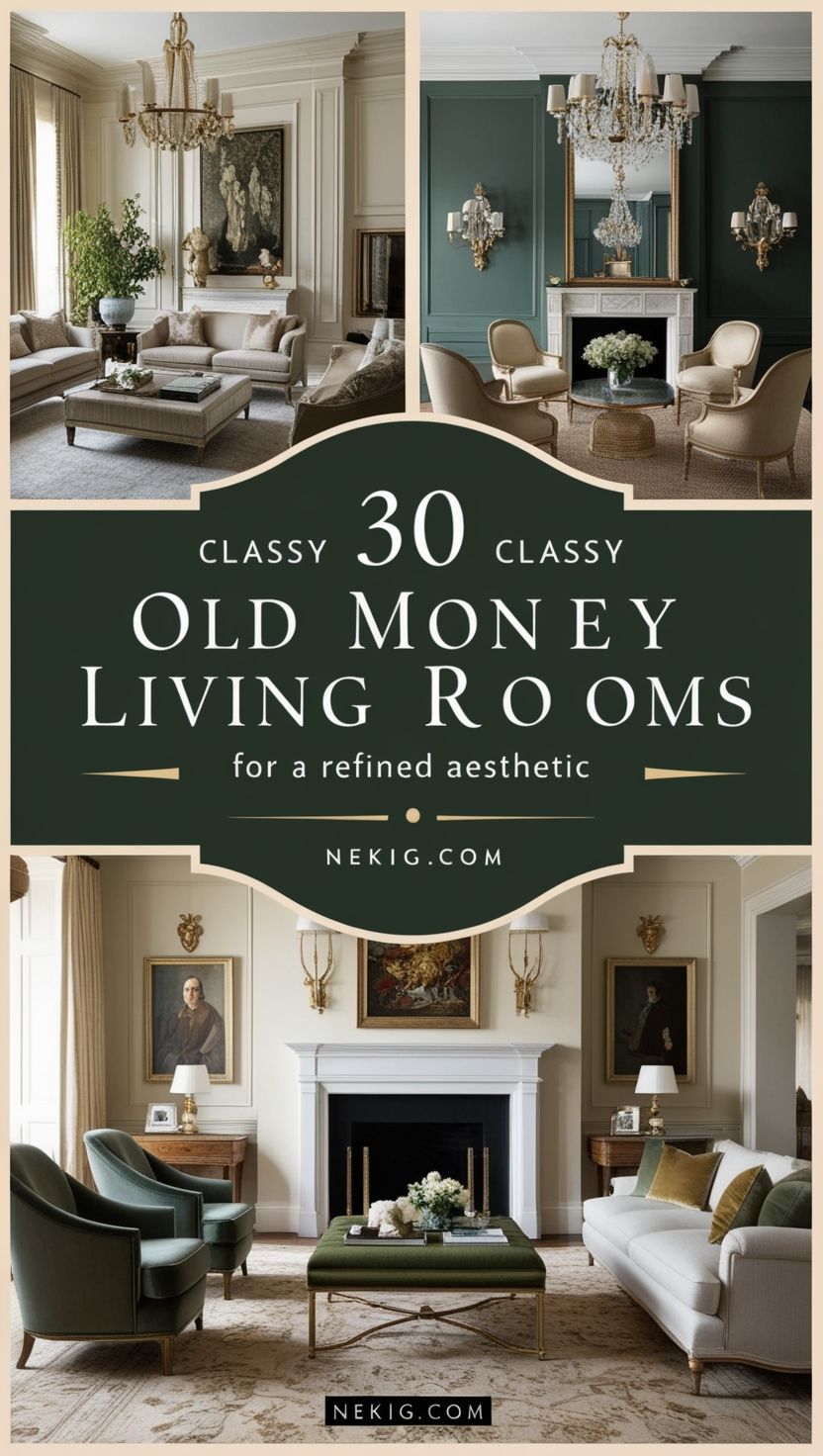 30 Classy Old Money Living Room Ideas for a Timelessly Elegant Vibe - NEKIG