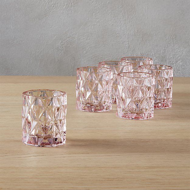 Set Of 6 Betty Pink Tea Light Candle Holders Reviews с Set Of 6 Betty Pink Tea Light Candle