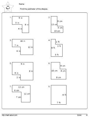 Area And Perimeter Of Compound Shapes Aa Measurement Worksheet Shapes Worksheets Area Worksheets Area And Perimeter