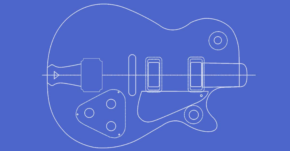 Gretsch Duo Jet Guitar Templates | Electric Herald | Gretsch, Guitar