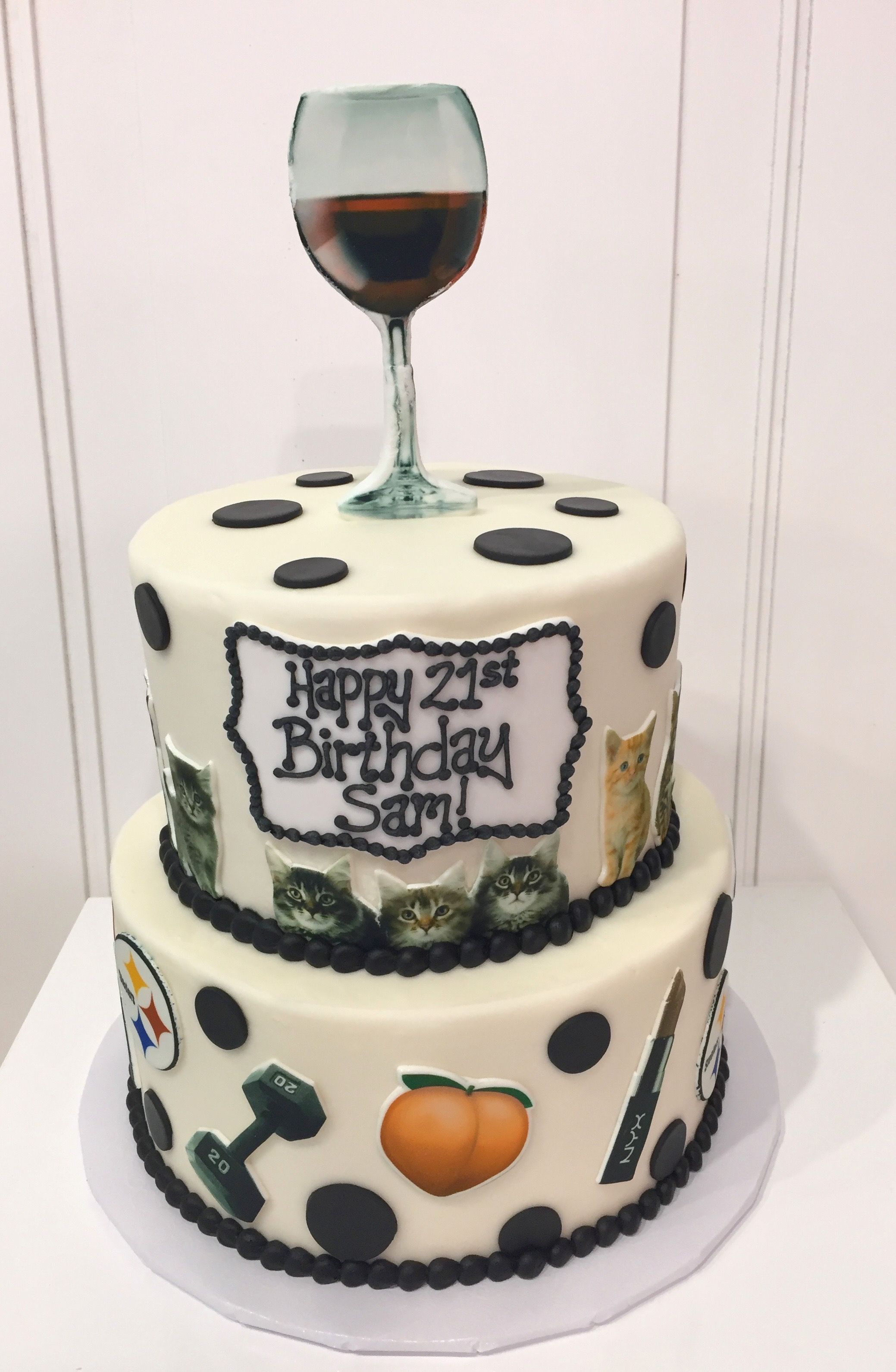 personalized 21st birthday cake