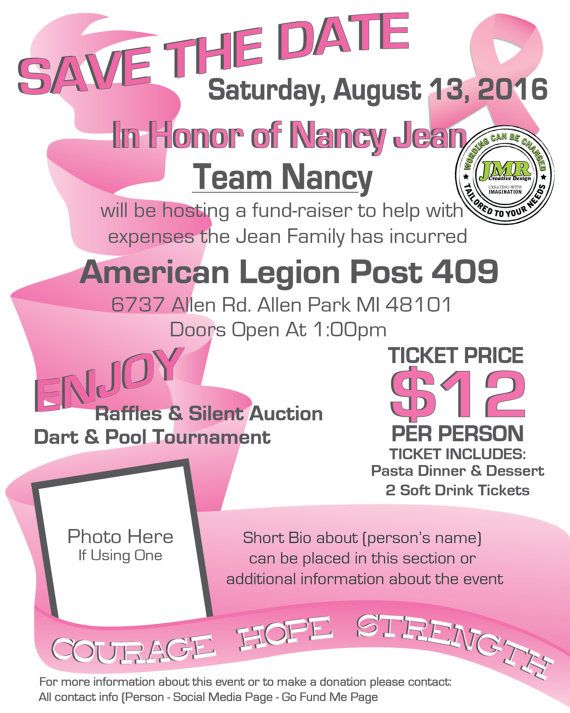 breast cancer benefit flyer